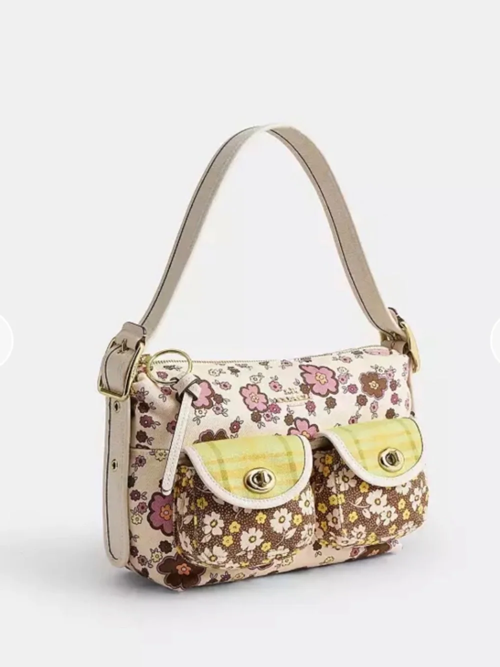 Coach cargo shoulder bag in floral print - Picture 3 of 14
